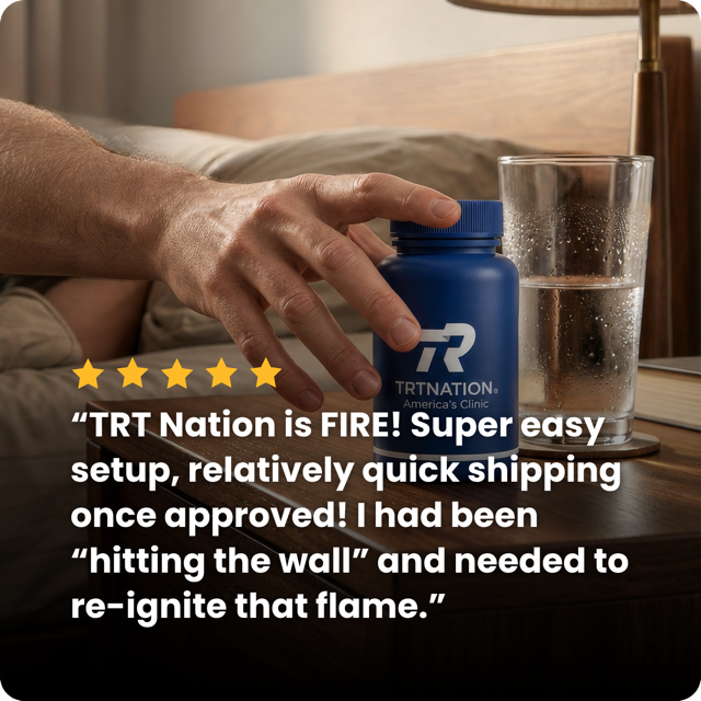“TRT Nation is FIRE! Super easy setup, relatively quick shipping once approved! I had been “hitting the wall” and needed to re-ignite that flame.”