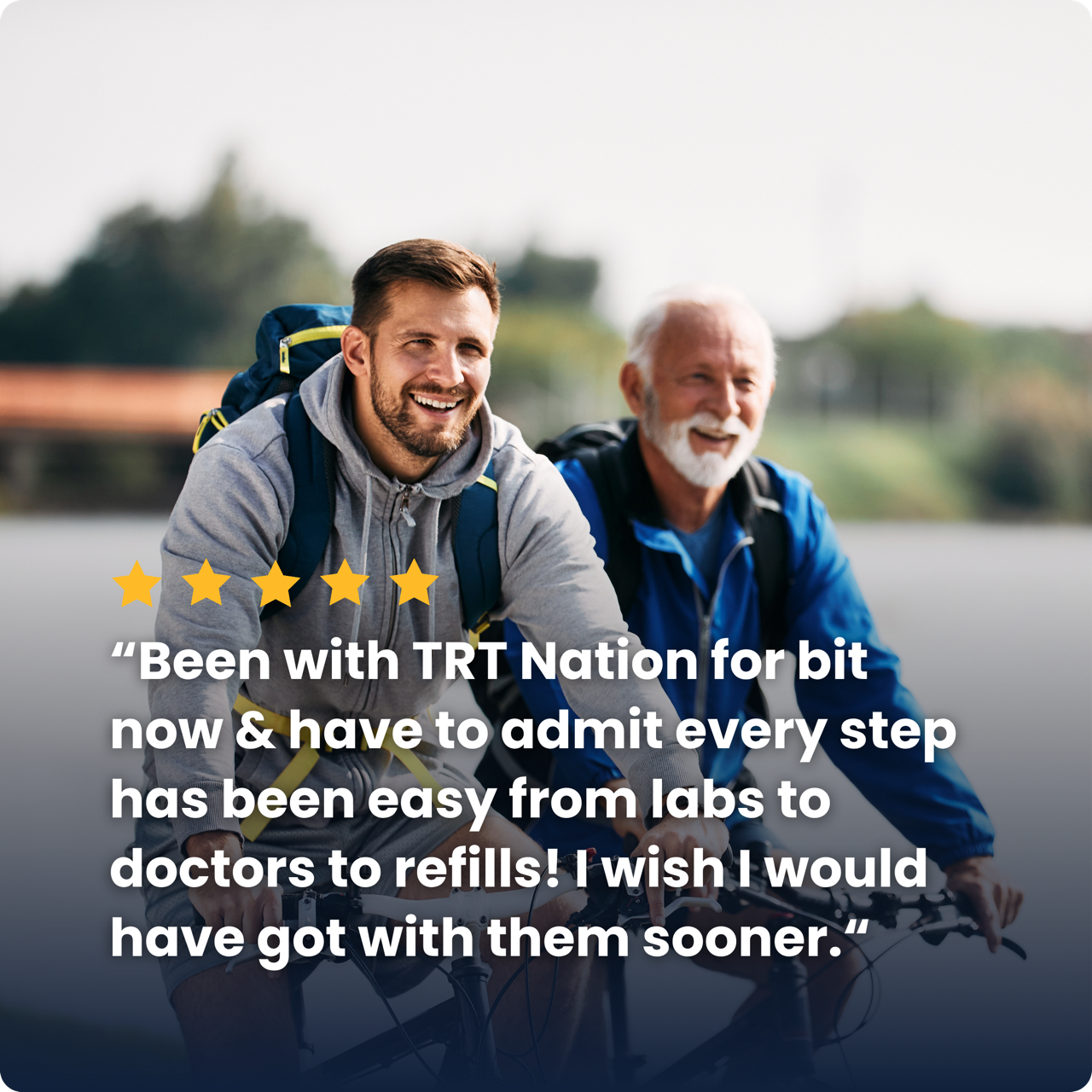 “Been with TRT Nation for bit now & have to admit every step has been easy from labs to doctors to refills! I wish I would have got with them sooner.“